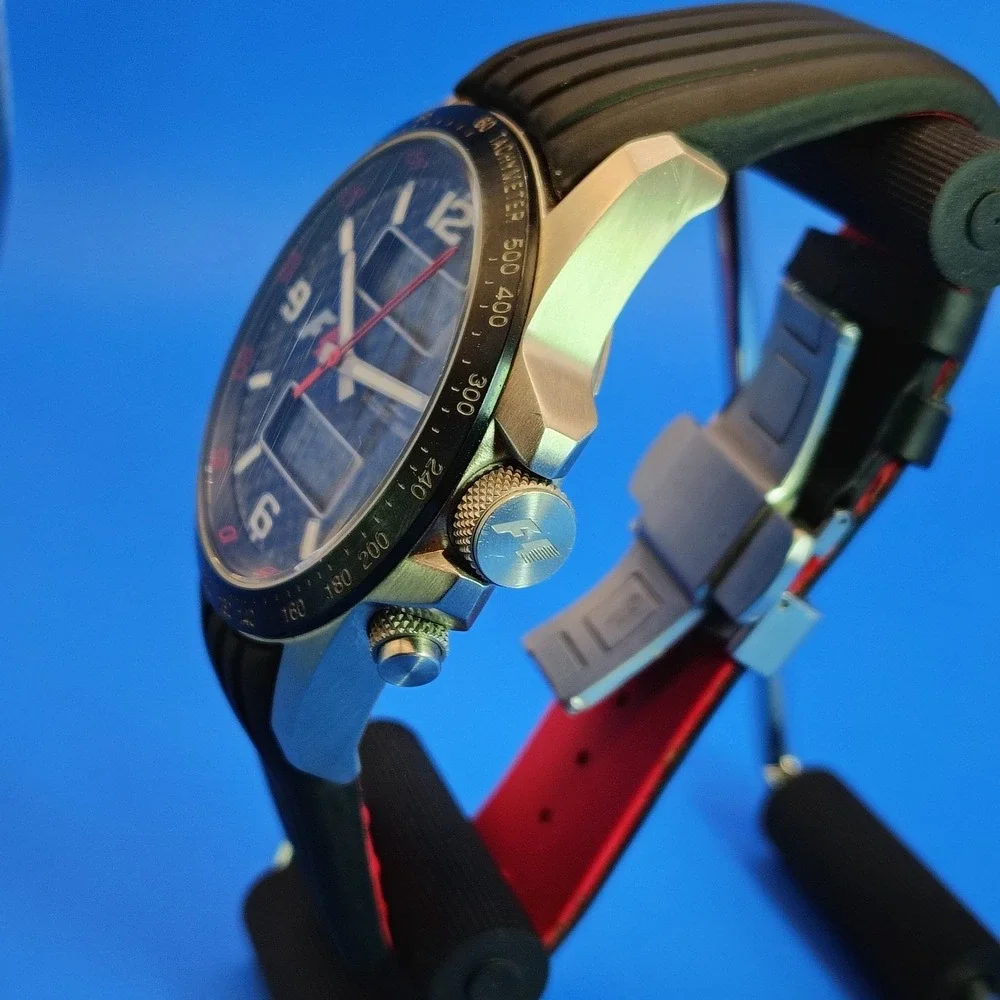 Vintage 2010 Jacques LeMans Formula 1 Ani-Digi Dual Time 43mm Mens Quartz‎ Watch